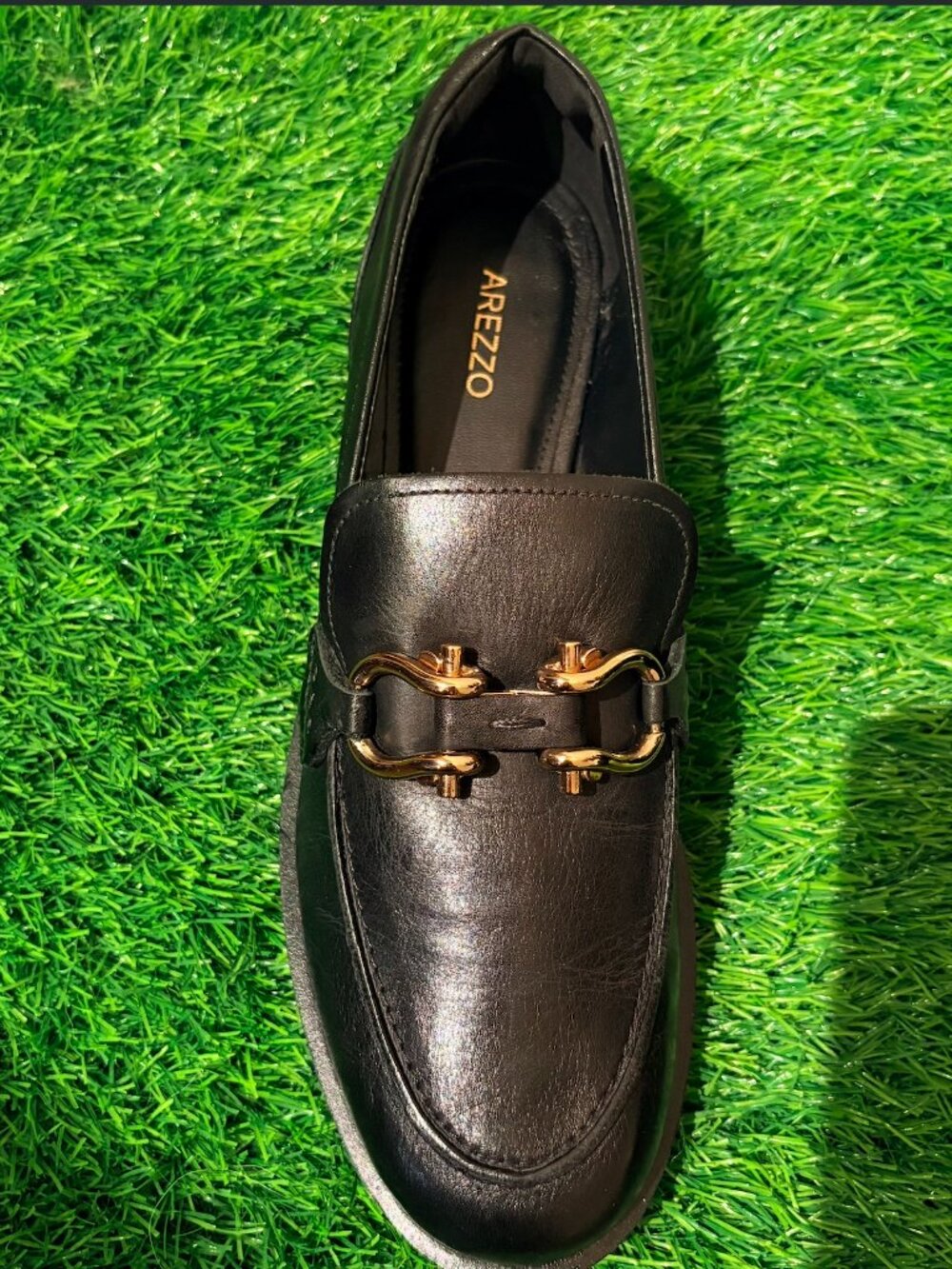 Arezzo Emma - Size 9 Black Leather Loafer Women *BRAND NEW* - Picture 3 of 4